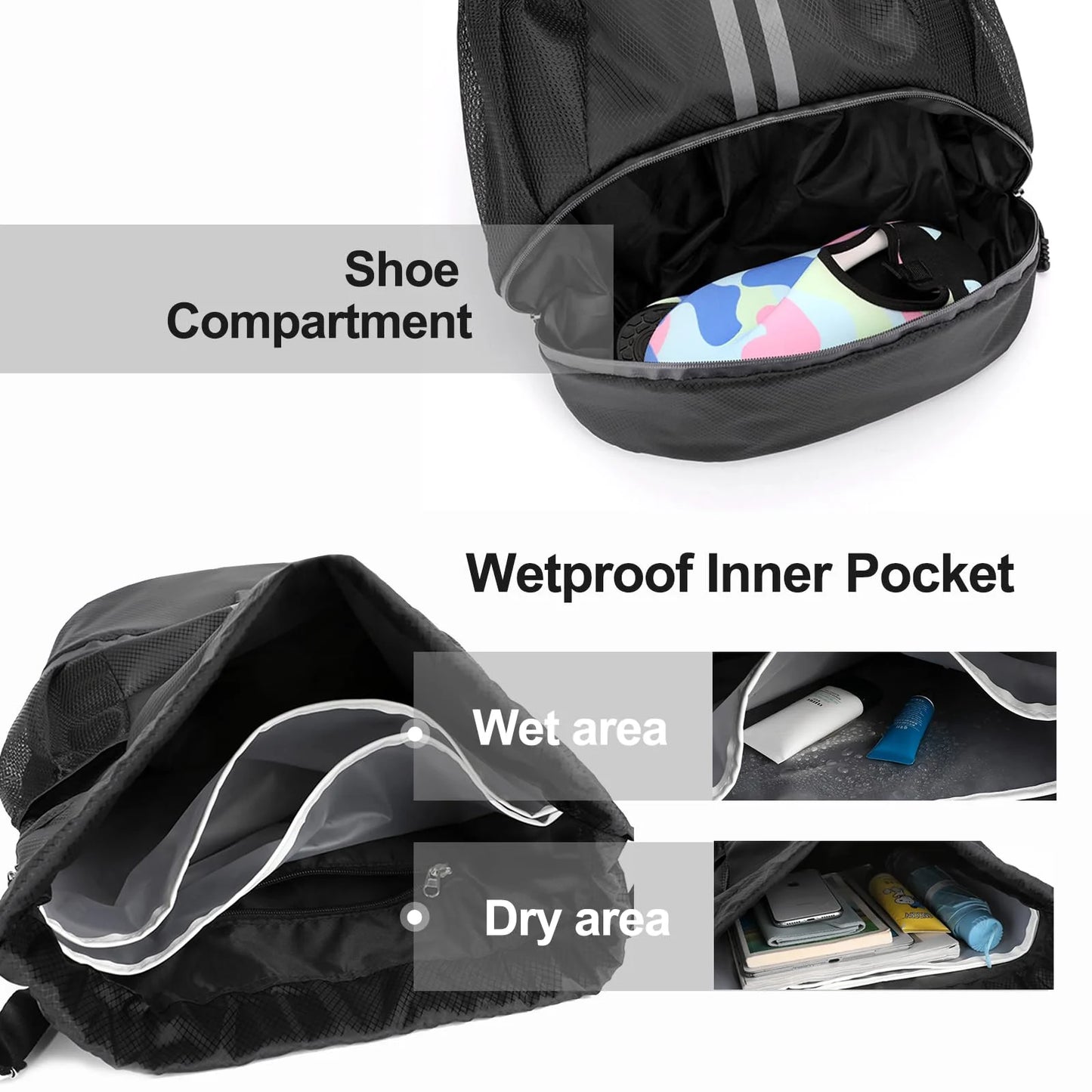Sport Gym Drawstring Backpack – Lightweight for Fitness, Travel & Outdoor