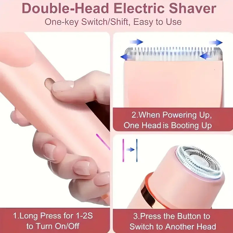 2in1 dual head women's electric shaver