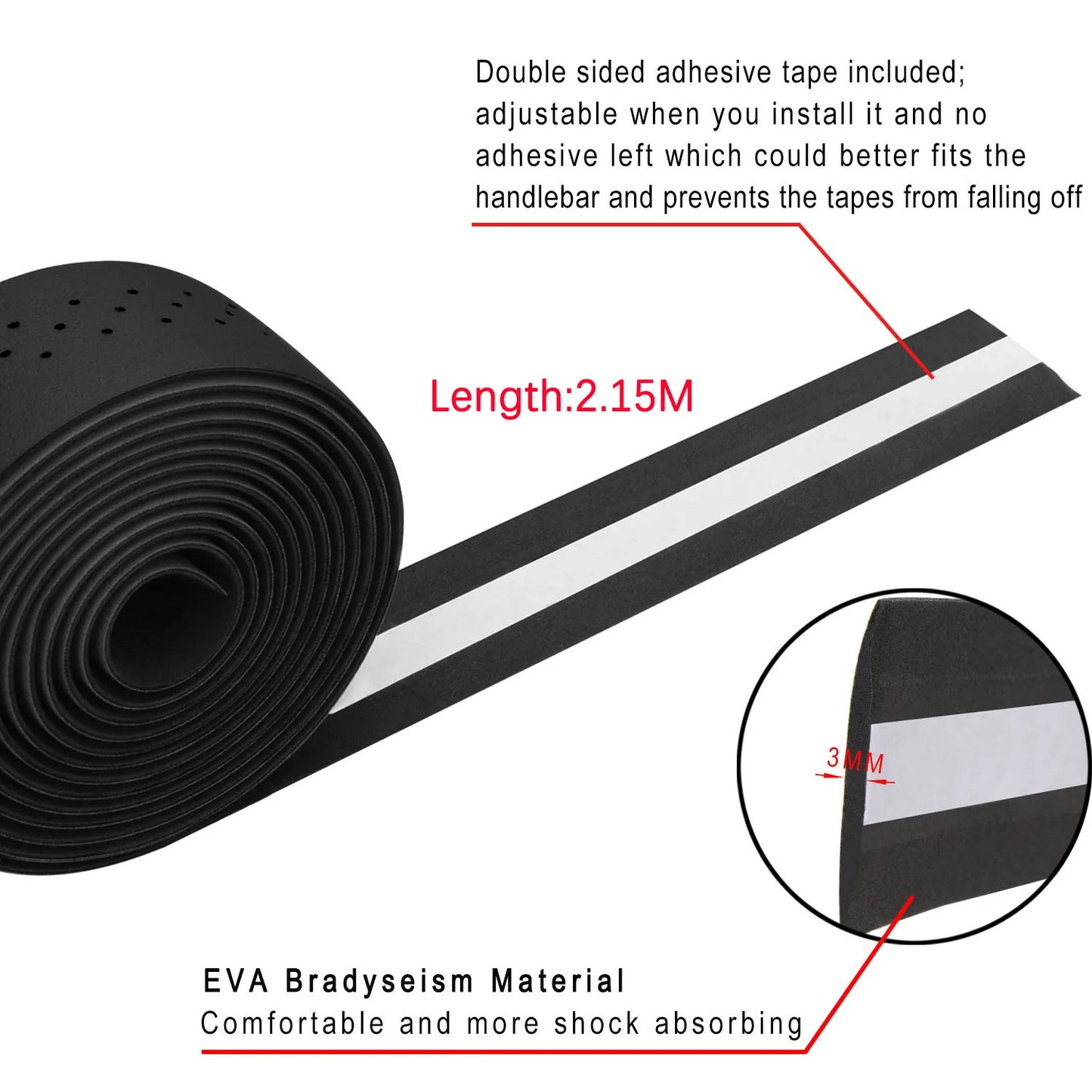 EVA Bicycle Handlebar Tape – Breathable Anti-Vibration Cycling Grip