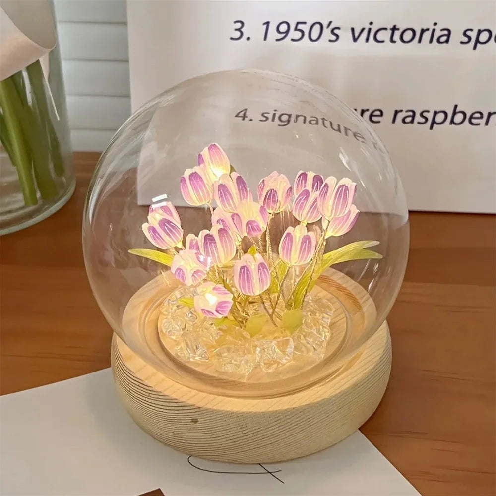 Handmade Tulip LED Night Light - Perfect Gift for Any Occasion