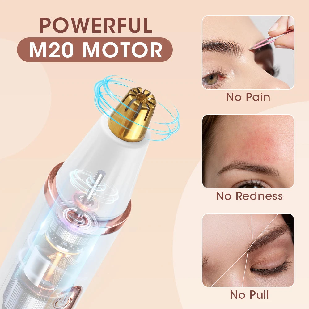 2-in-1 Nose & Eyebrow Trimmer – USB Cordless Electric Facial Hair Trimmer