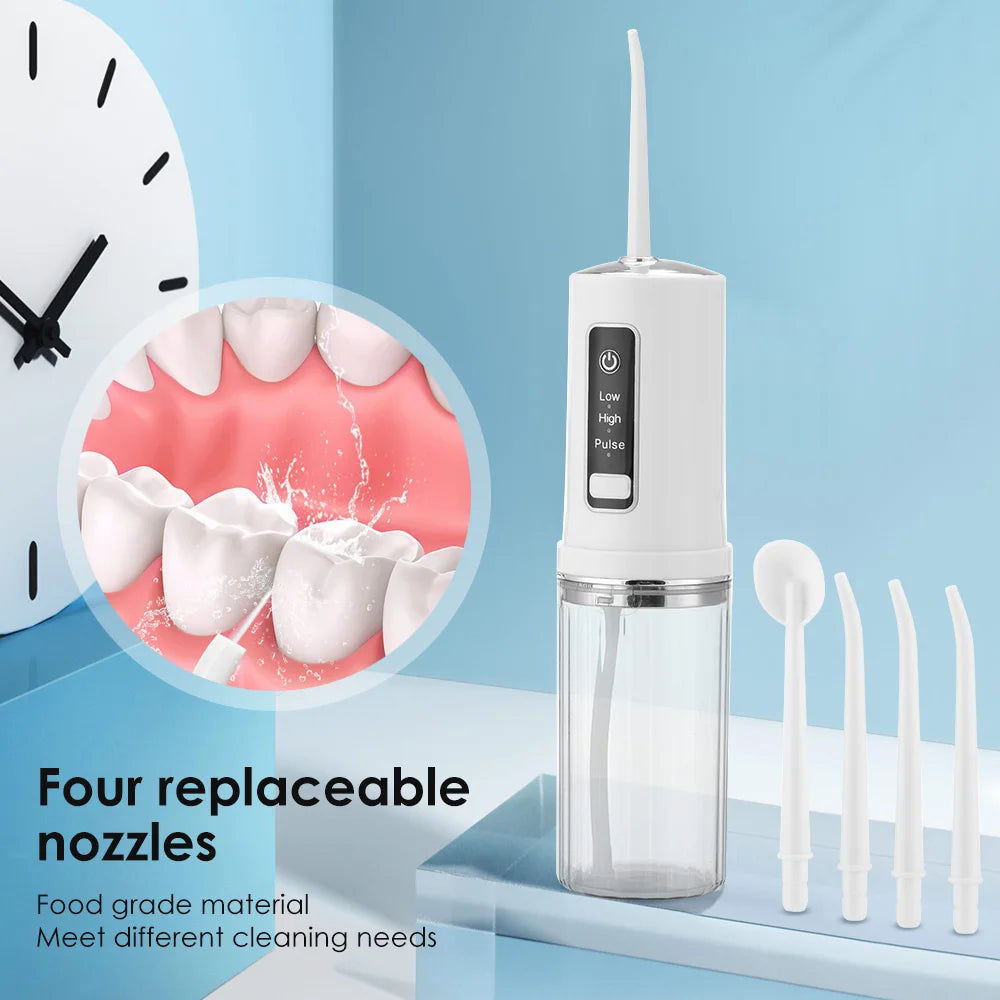 3 Modes Water Dental Flosser Cordless for Teeth Portable Dental Oral Irrigator Rechargeable IPX7 Waterproof Water Teeth Cleaner