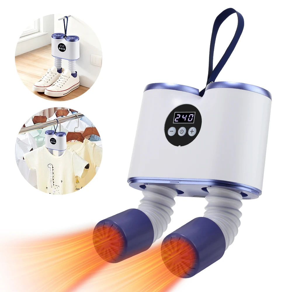 Intelligent Shoe Dryer with Adjustable Timer Fast Dry 360° Warm Airflow Household Shoe Warmer Heating Device for Boots Sneaker