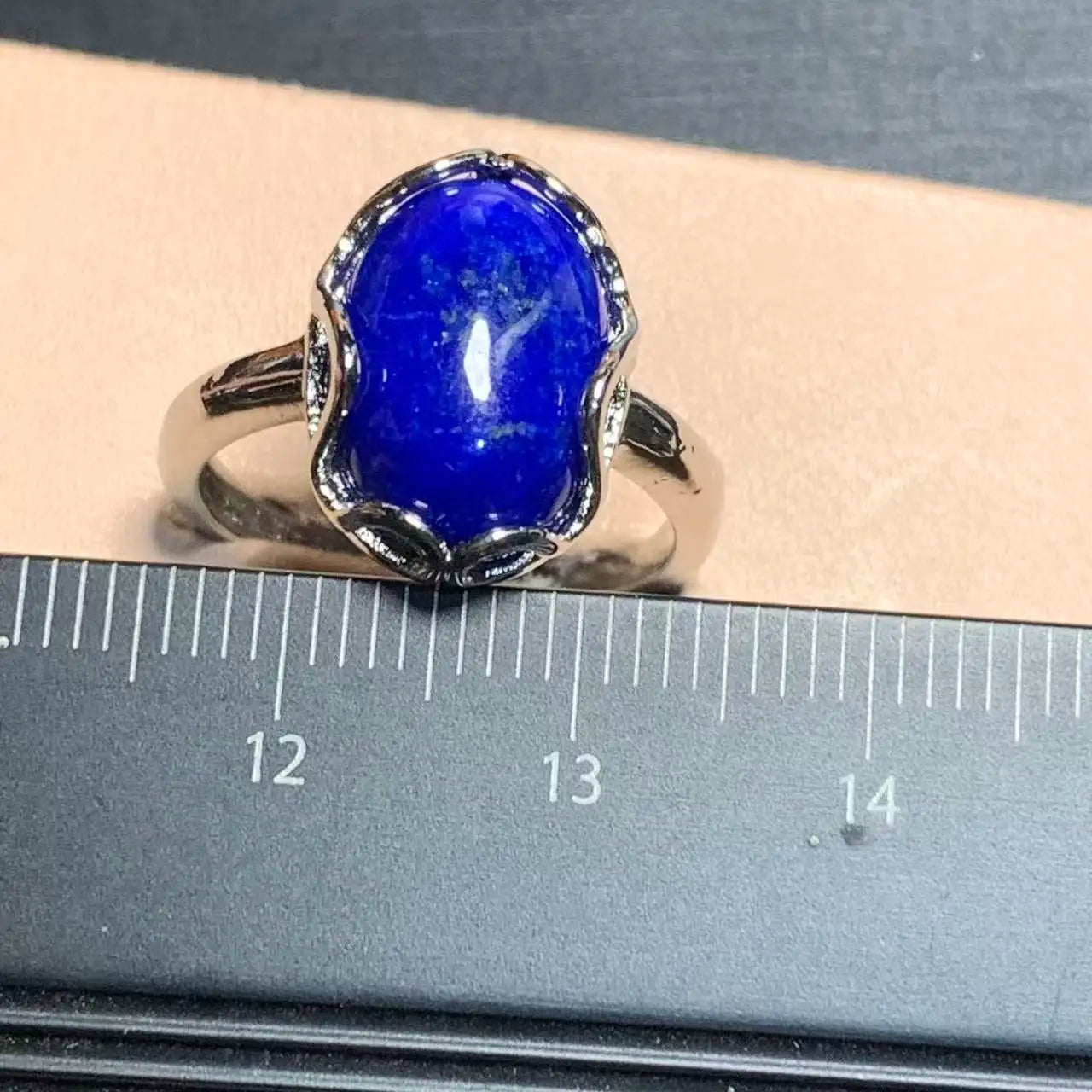 Natural Lapis Lazuli Adjustable Ring – Vintage Fine Jewelry for Women
