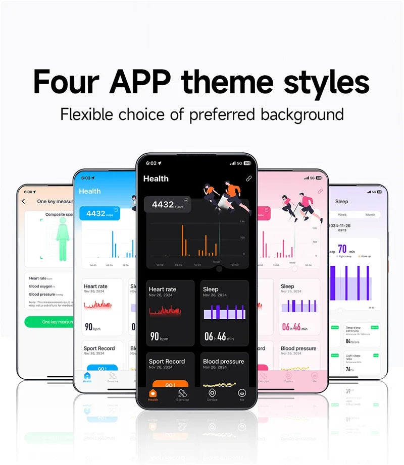 Fitness Tracker Watch - Heart Rate Blood Pressure Monitor