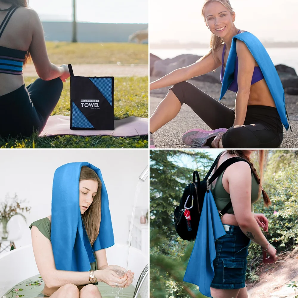 Quick-Dry Microfiber Towel – Ultra-Absorbent for Gym, Beach & Travel