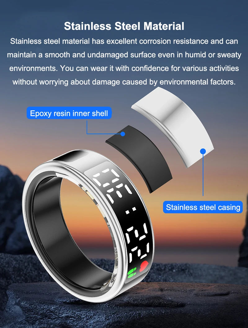 Smart Health Ring R08 - Heart Rate SpO2 Sleep Monitor 5ATM
