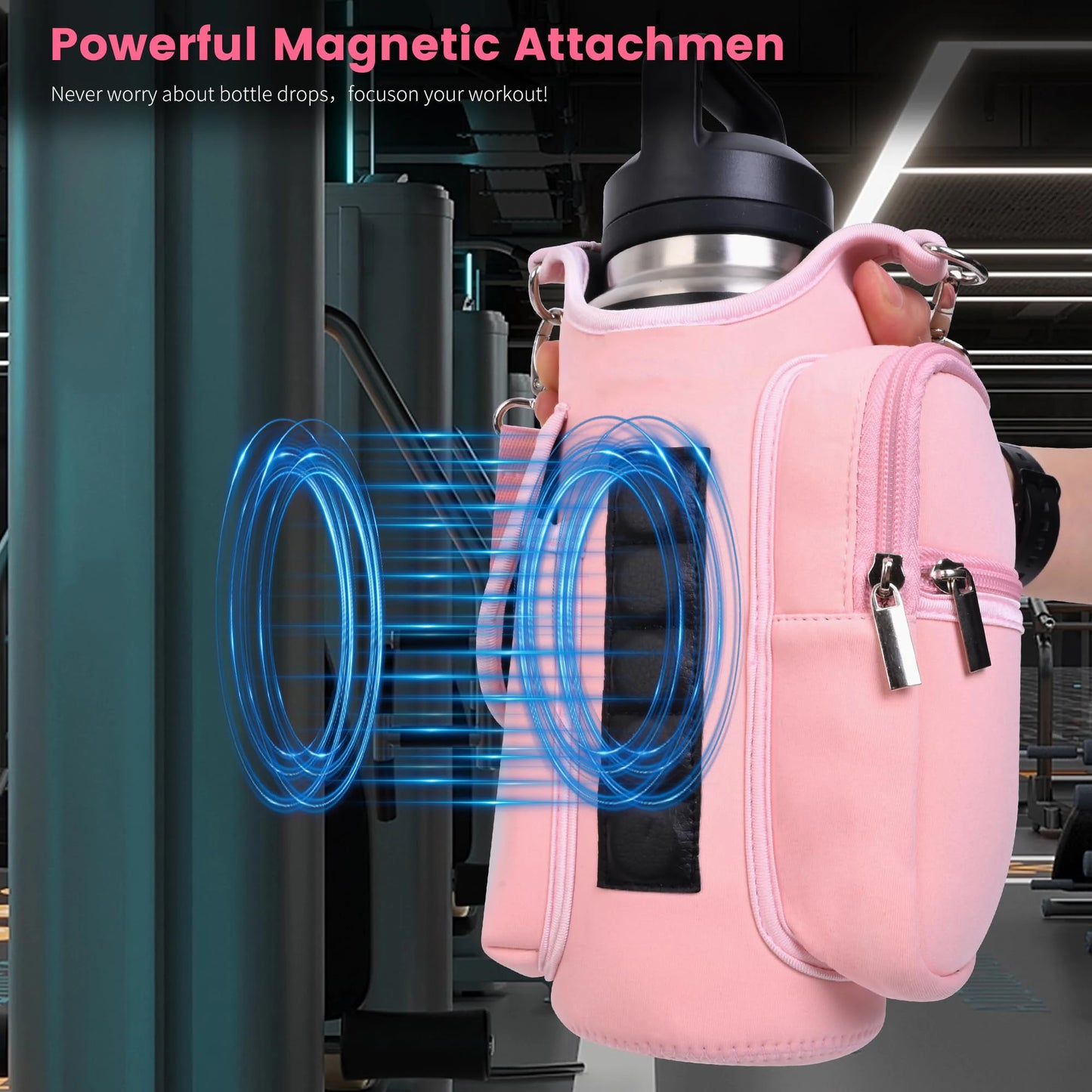 Magnetic Gym Bag Water Bottle