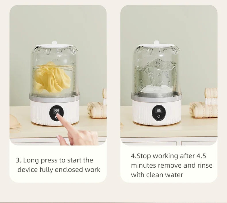 Mini Household Electric Washing Cup Underwear Socks Small Wireless Charging Washing Machine Pet clothes washing machine