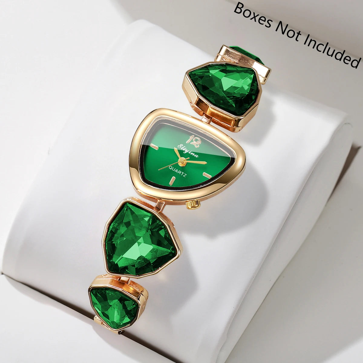 Elegant Rhinestone Bracelet Women's Quartz Watch – Irregular Dial Fashion Wristwatch