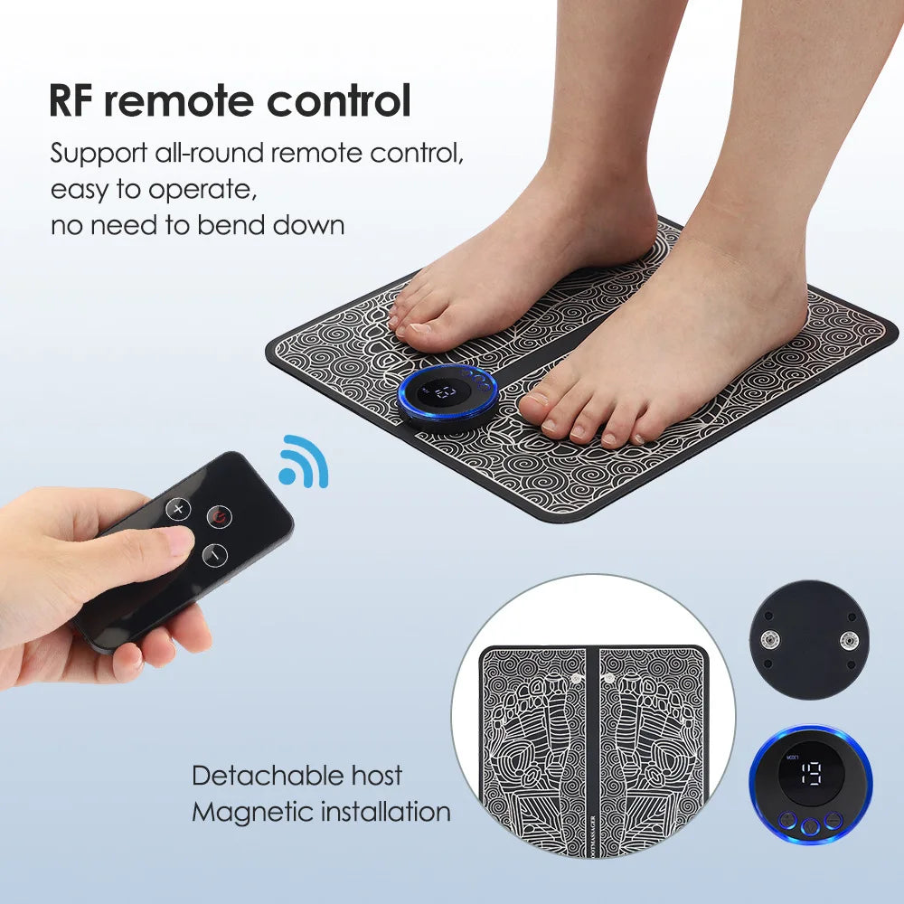 EMS Foot Massager Pad - Electric Muscle Stimulation for Pain Relief and Relaxation