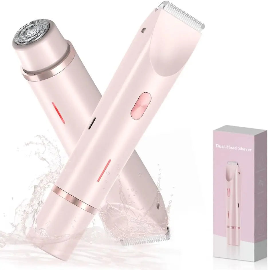 2-in-1 Dual-Head Women's Electric Razor & Bikini Trimmer