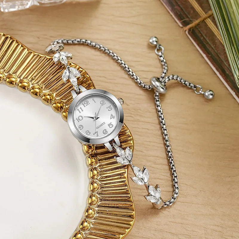Elegant Rhinestone Bracelet Watch for Women – Luxury Quartz Gift