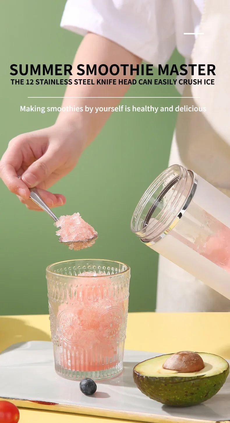 Portable USB Juice Blender Cup – Rechargeable Mini Smoothie Maker