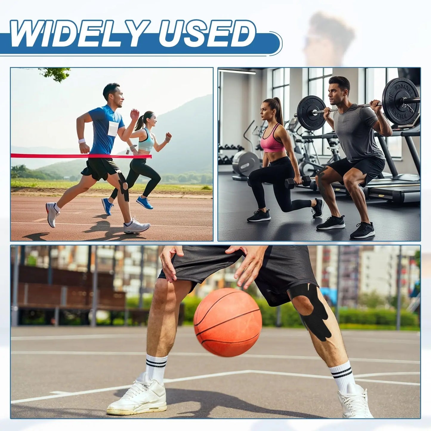 Kinesiology Knee Tape – Elastic Pain Relief & Athletic Recovery Strips