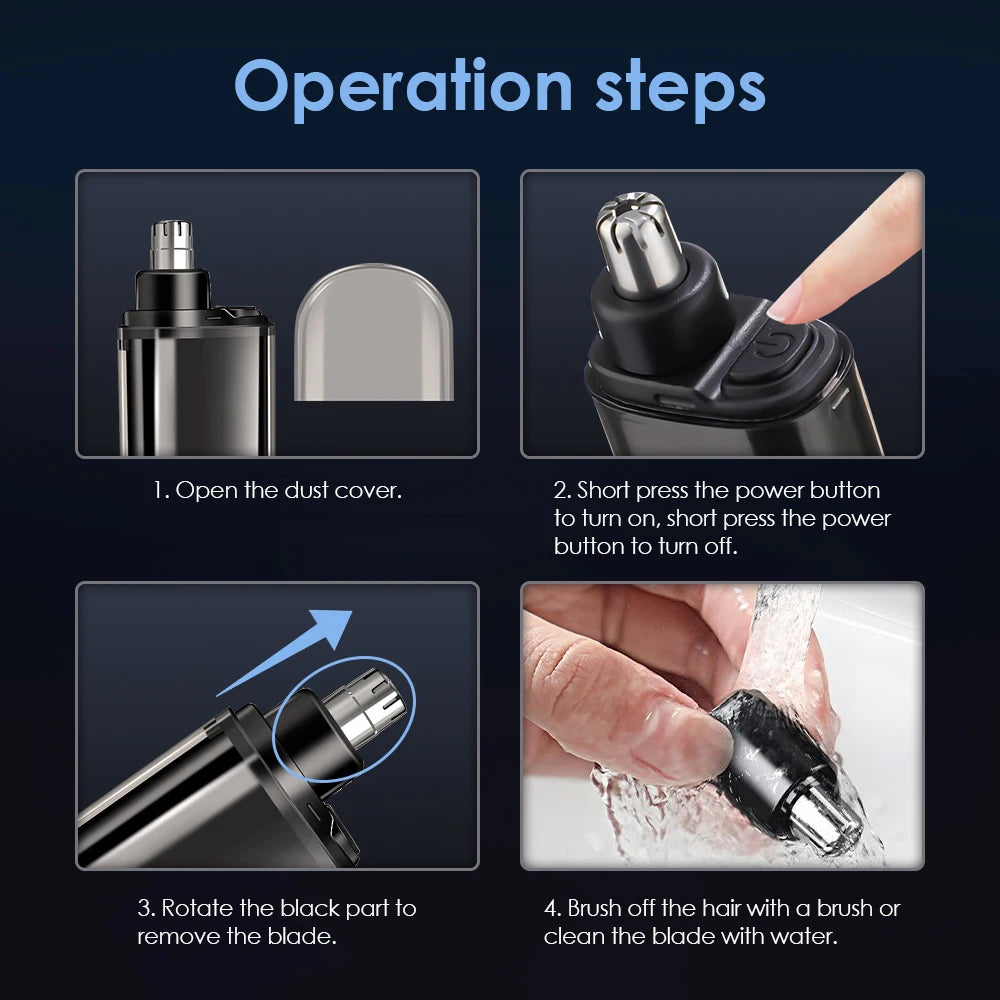 Electric Nose Hair Trimmer Mini Implement Shaver Clipper for Men Women Ear Neck Eyebrow Trimmer Shaver Man's Clean Trimer