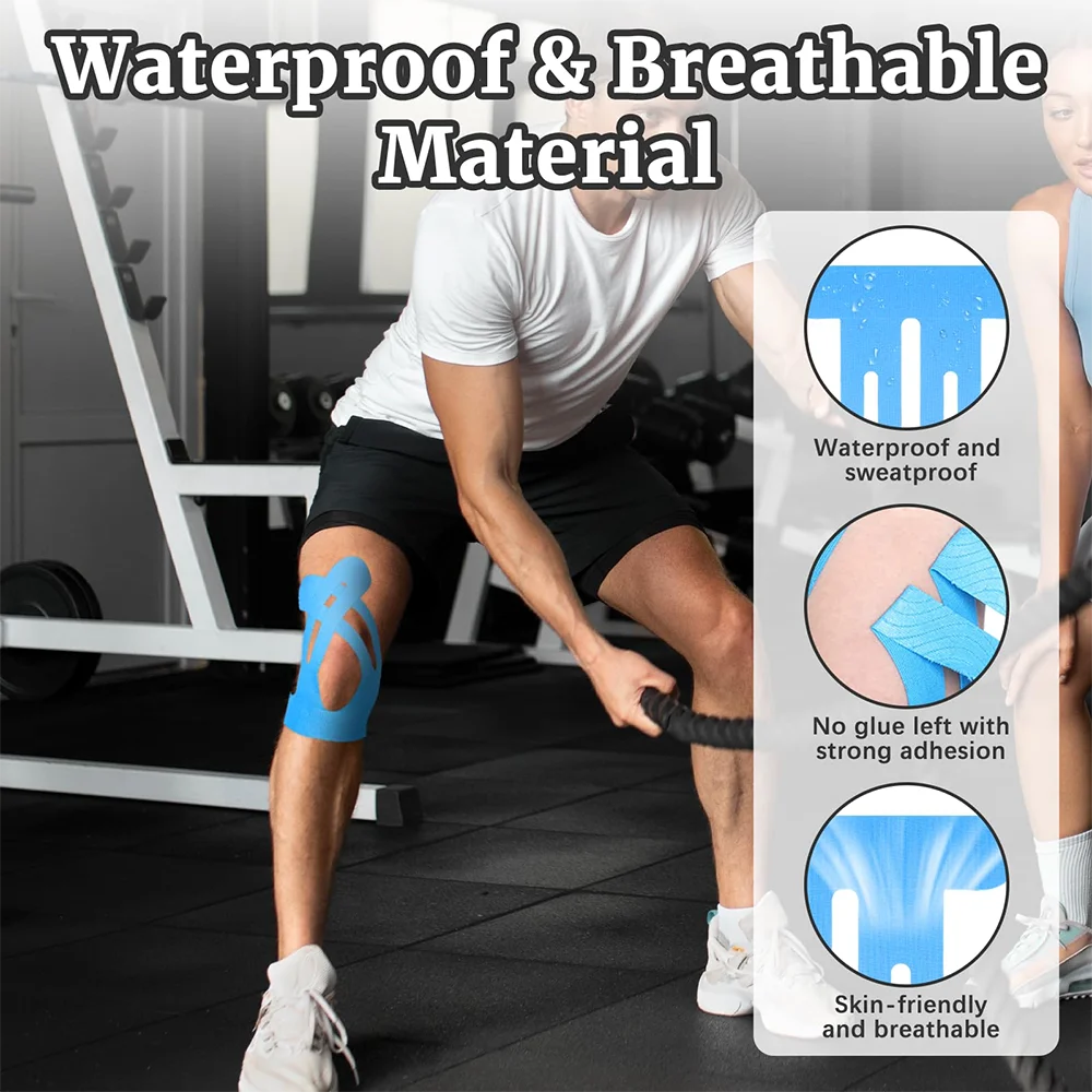 Kinesiology Knee Tape – 10-Pack Waterproof & Elastic Athletic Support