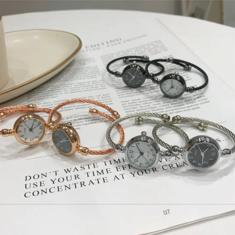 Fashion Women’s Gold Steel Bracelet Quartz Wristwatch – Small Dial Elegant