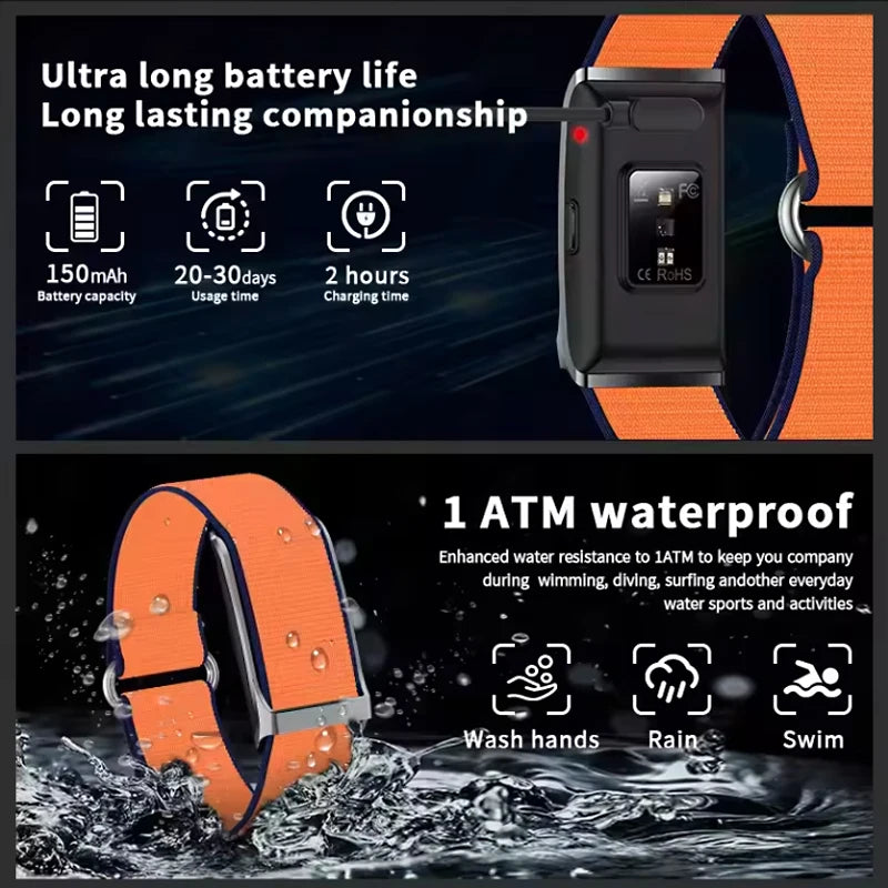 Fitness Tracker Watch - Heart Rate Blood Pressure Monitor