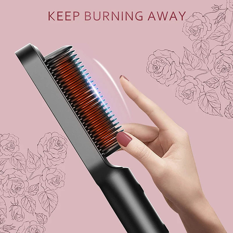 Electric Hot Comb Hair Straightener