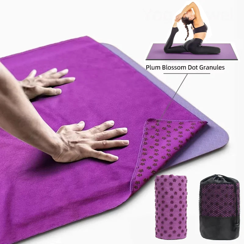 Non-Slip Hot Yoga Towel – Sweat-Absorbent Mat for Yoga, Pilates & Fitness