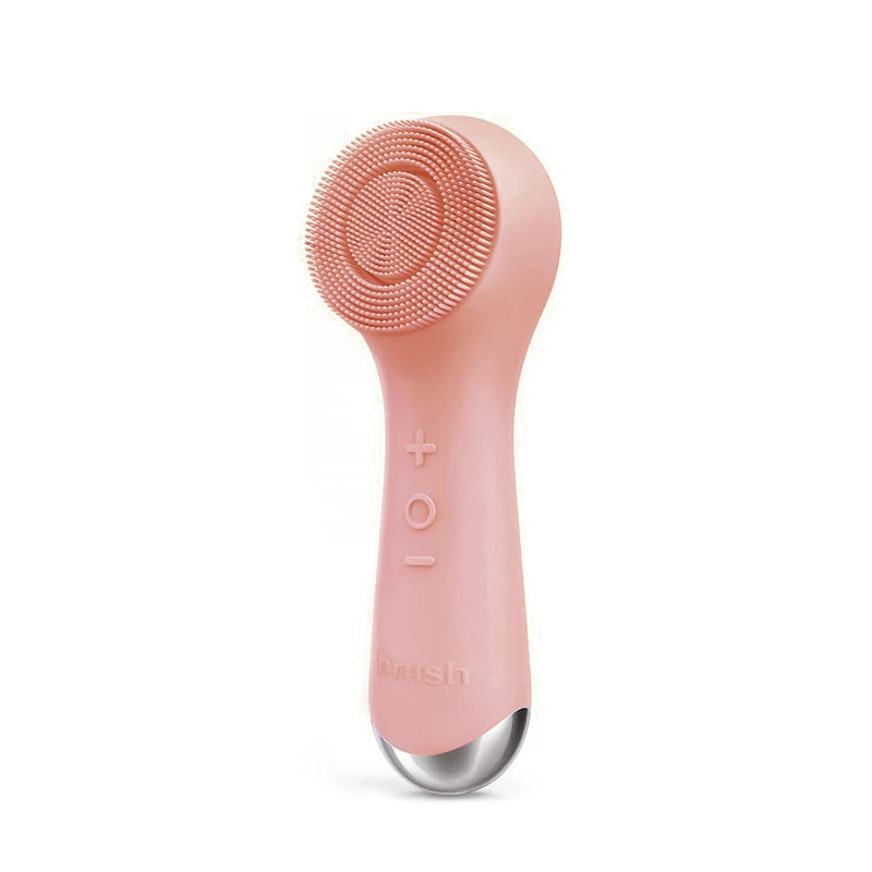 360° Rotating Facial Cleansing Brush – USB Rechargeable Silicone Massager