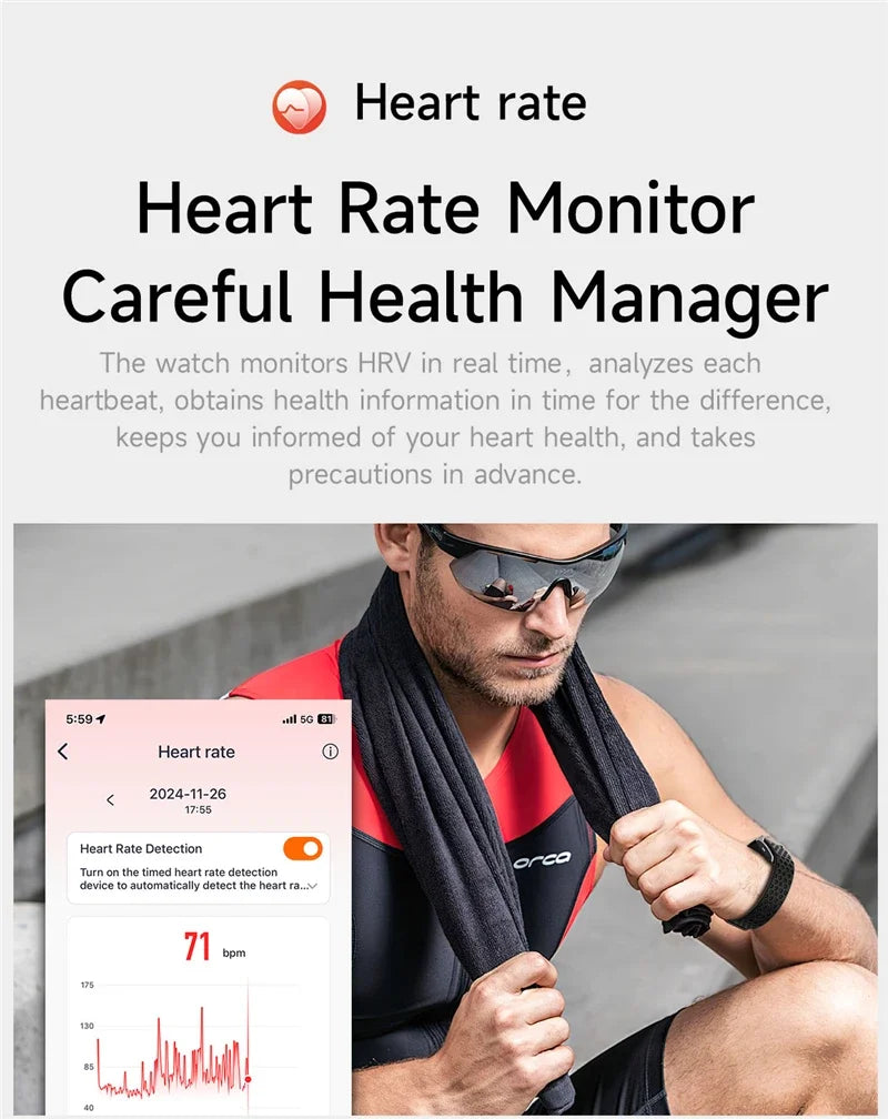 Fitness Tracker Watch - Heart Rate Blood Pressure Monitor