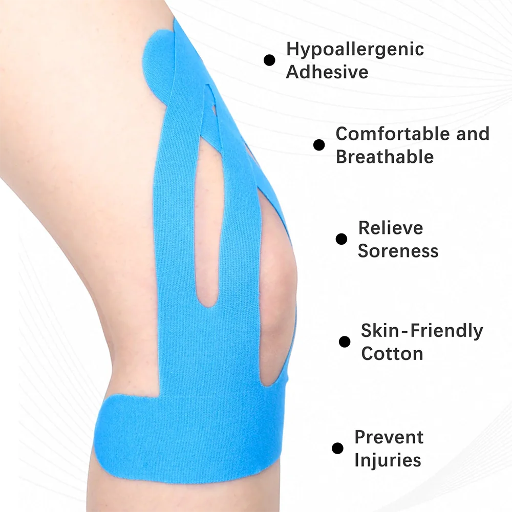 Kinesiology Knee Tape – 10-Pack Waterproof & Elastic Athletic Support