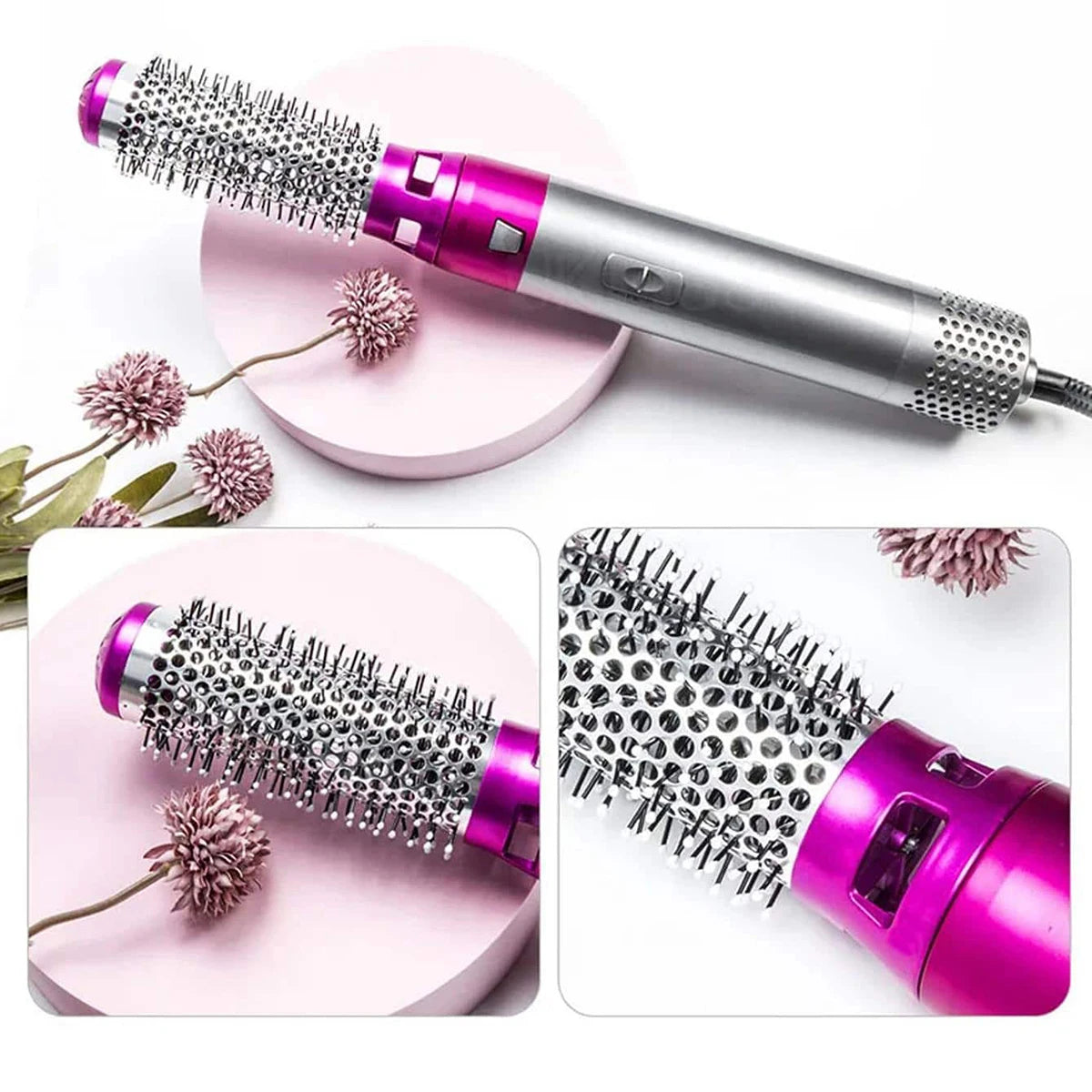 5-in-1 Hot Air Brush & Hair Dryer - Ionic Detachable Styler