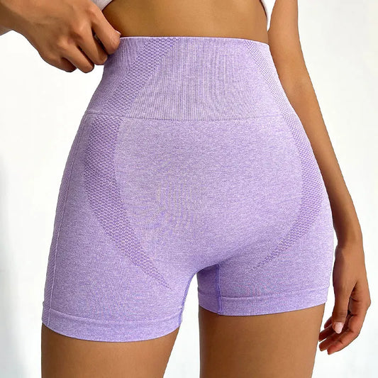 Seamless High-Waisted Yoga Shorts for Women, Quick-Drying and Breathable