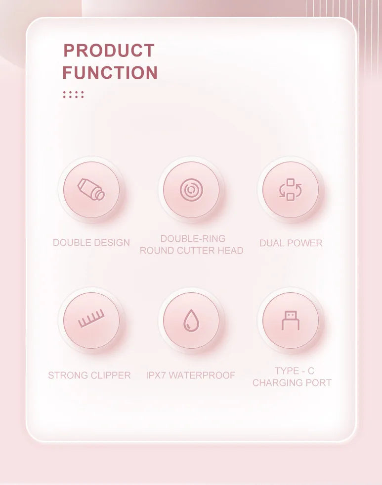 2-in-1 Dual-Head Women's Electric Razor & Bikini Trimmer