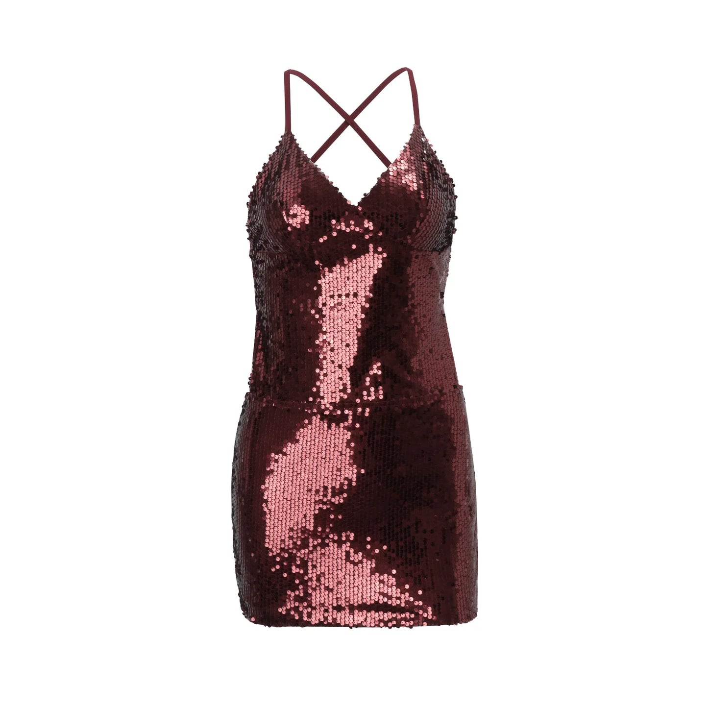 Women's Floral Lace Sequin Mini Slip Dress – Spaghetti Strap Sweetheart Bodycon