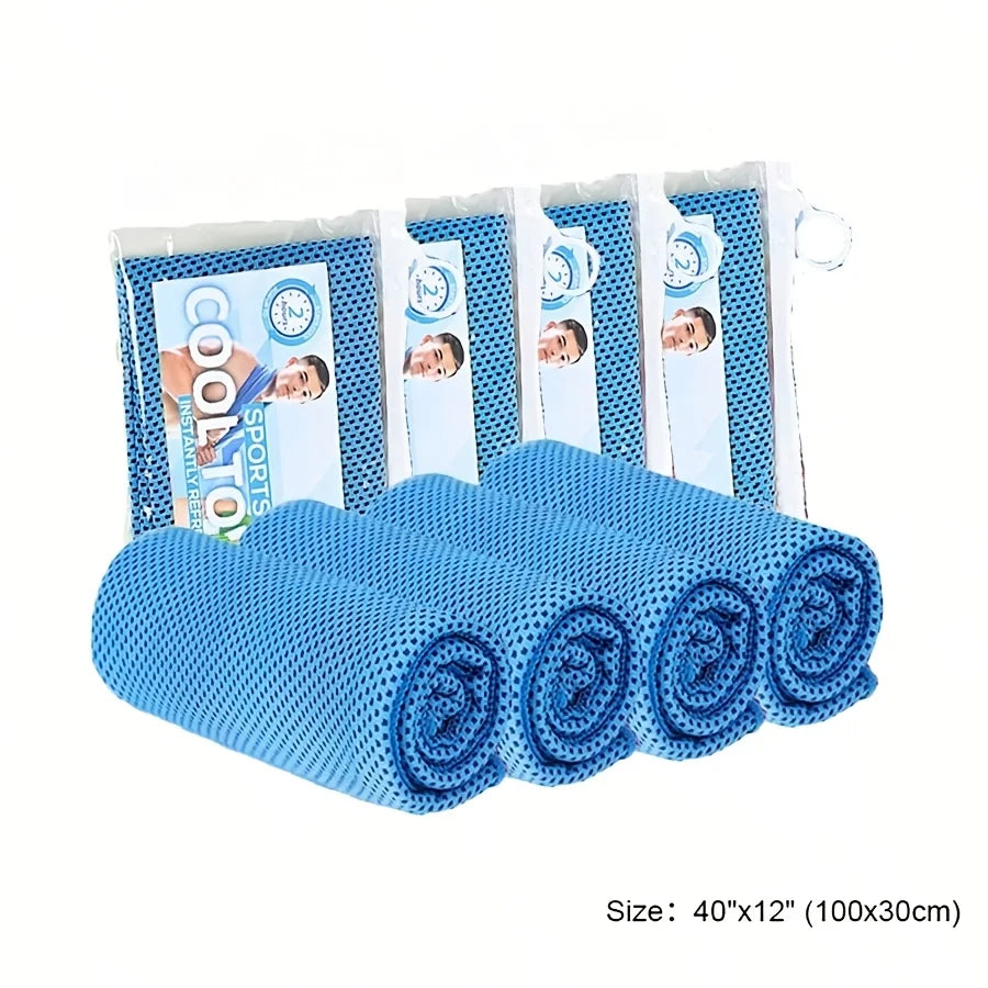 Sports Cooling Towels 4-Pack – Instant Cooling for Gym, Yoga & Outdoor