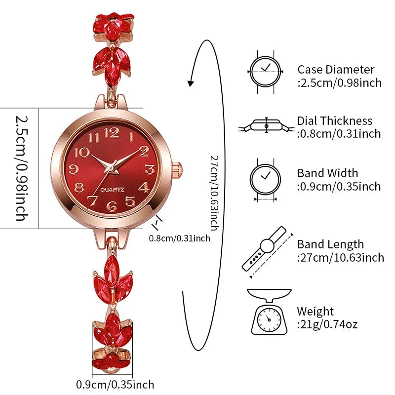 Elegant Rhinestone Bracelet Watch for Women – Luxury Quartz Gift