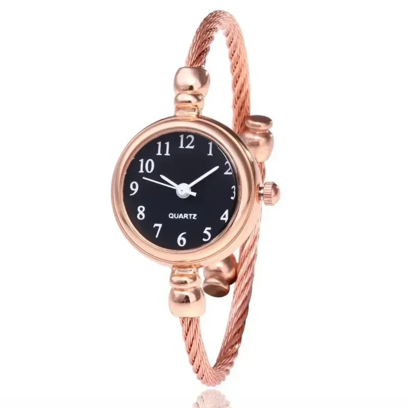 Fashion Women’s Gold Steel Bracelet Quartz Wristwatch – Small Dial Elegant