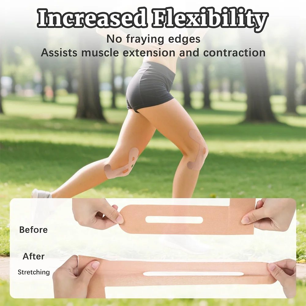 Adjustable Kinesiology Knee Tape – Waterproof Sport Support for Running & Hiking