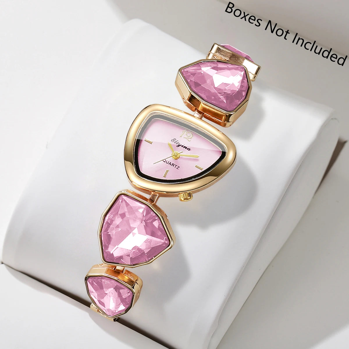 Elegant Rhinestone Bracelet Women's Quartz Watch – Irregular Dial Fashion Wristwatch