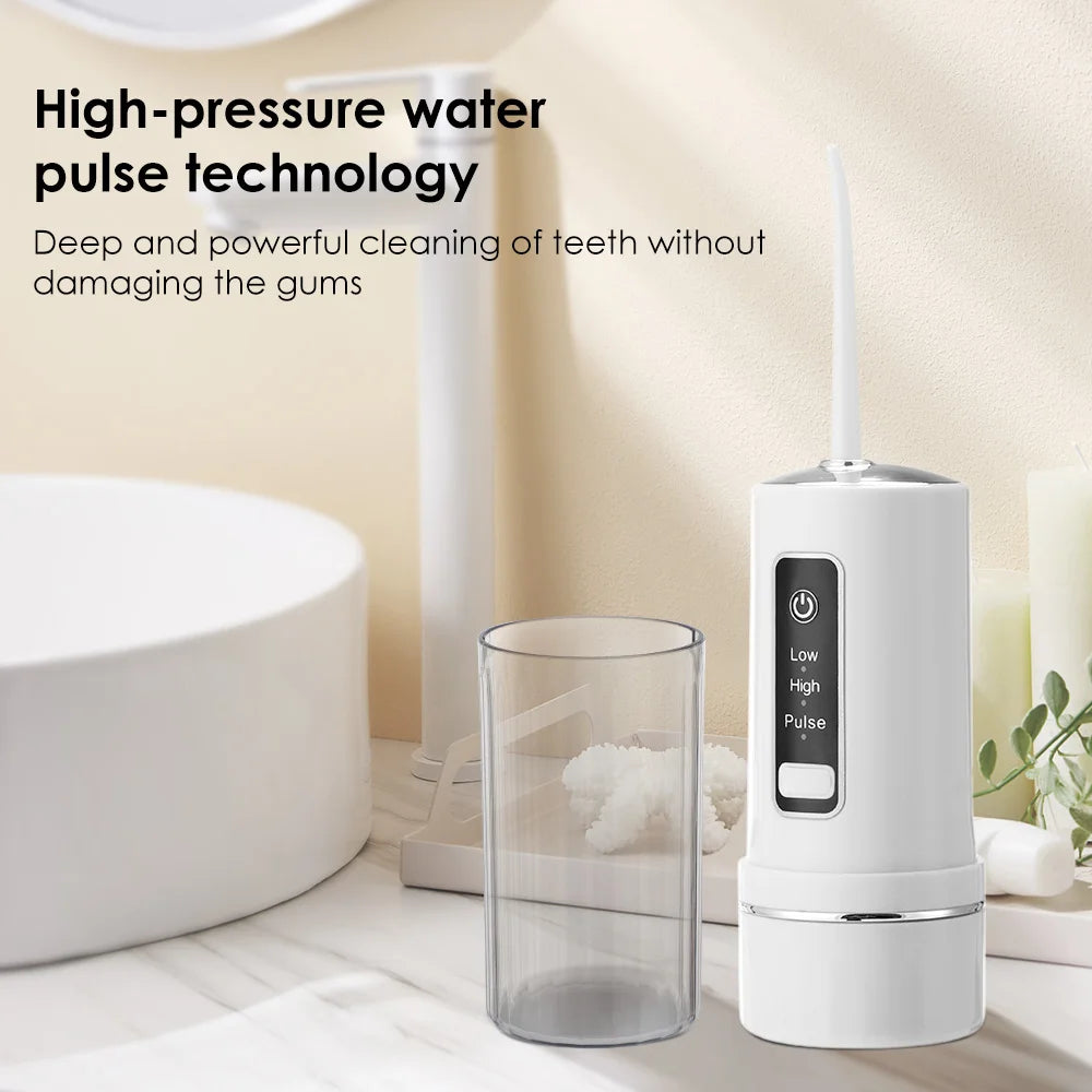 3 Modes Water Dental Flosser Cordless for Teeth Portable Dental Oral Irrigator Rechargeable IPX7 Waterproof Water Teeth Cleaner