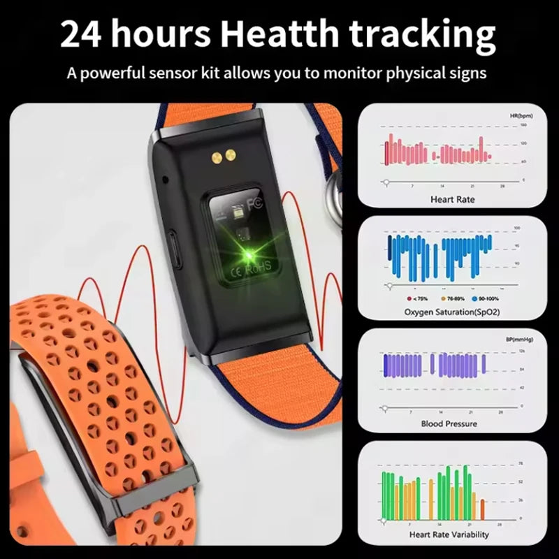 Fitness Tracker Watch - Heart Rate Blood Pressure Monitor