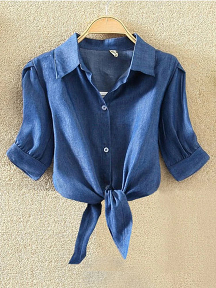 New Womens Tops Fashion 2024 Women Summer Chiffon Blouse Short Sleeve Casual Shirt