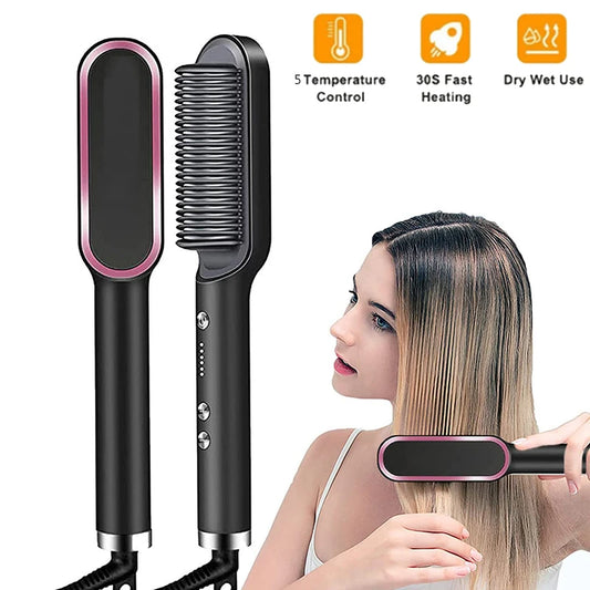 Electric Hot Comb Hair Straightener