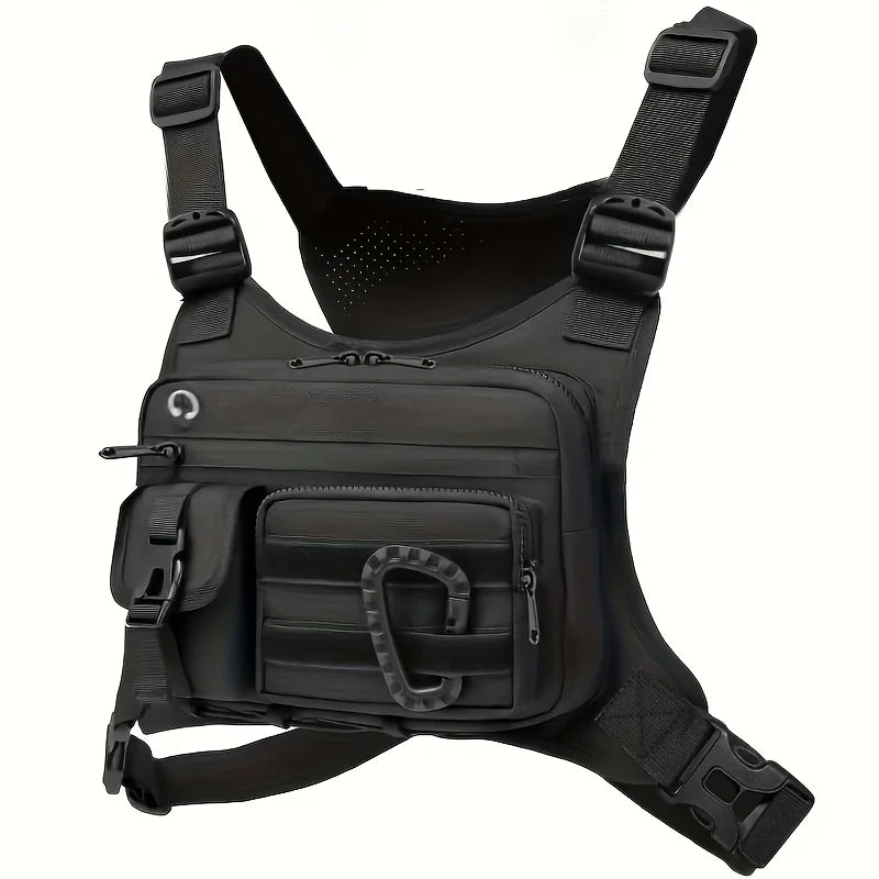Tactical Running Vest Bag - Multi Pocket Chest Bag With Phone & Bottle Holder