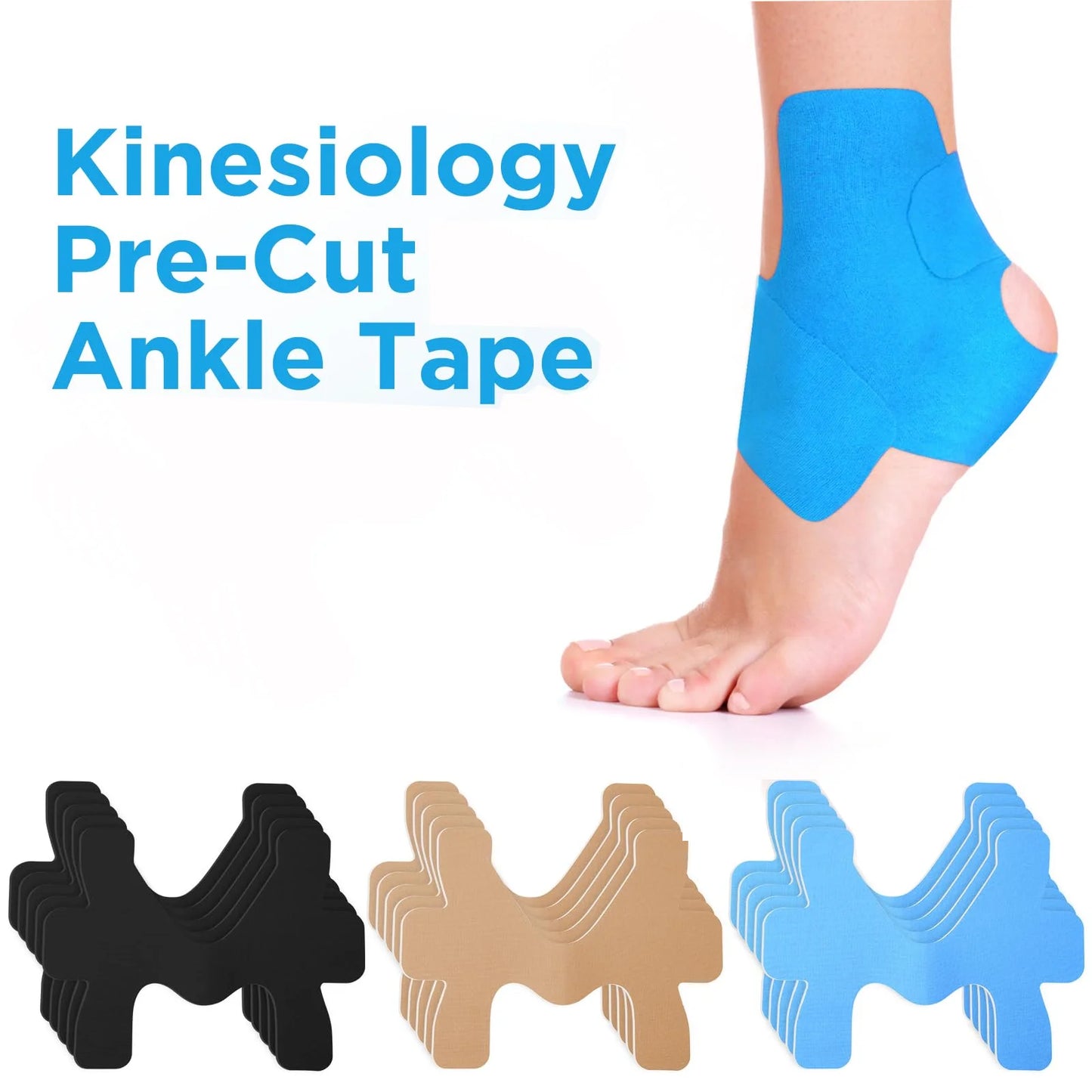 Self-Adhesive Athletic Tape – 10pcs Elastic Bandage for Ankle & Joint Support