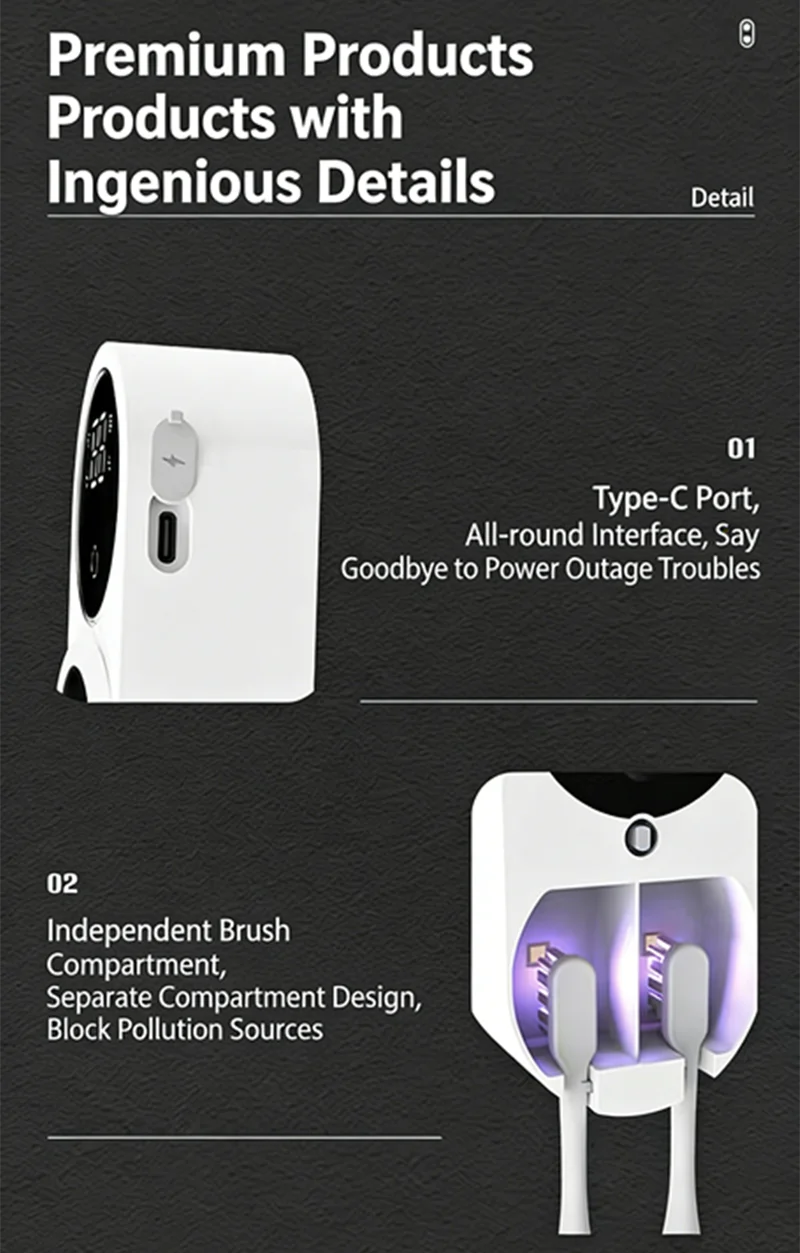 Mini Portable Rechargeable Travel Toothbrush Sterilizer