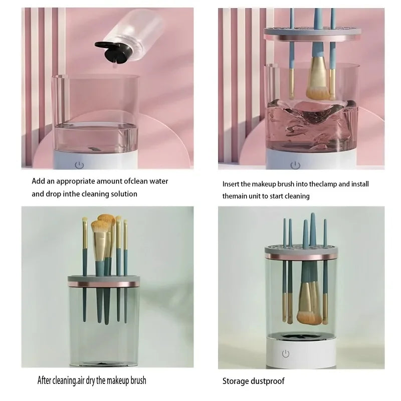 USB Portable Electric Makeup Brush Cleaner - Quick & Easy Brush Cleaning Machine
