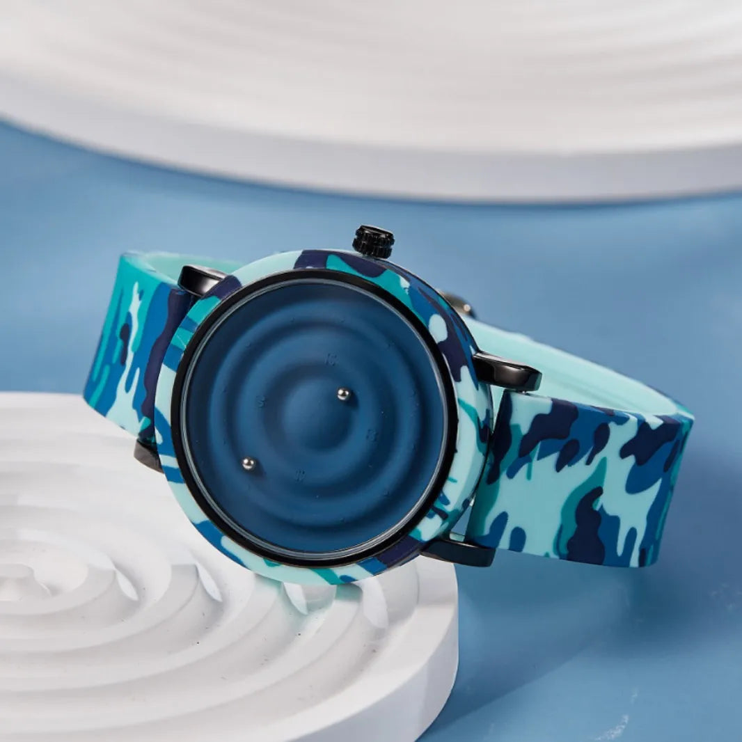 Magnetic Pointer Watch – Waterproof Quartz for Men & Women
