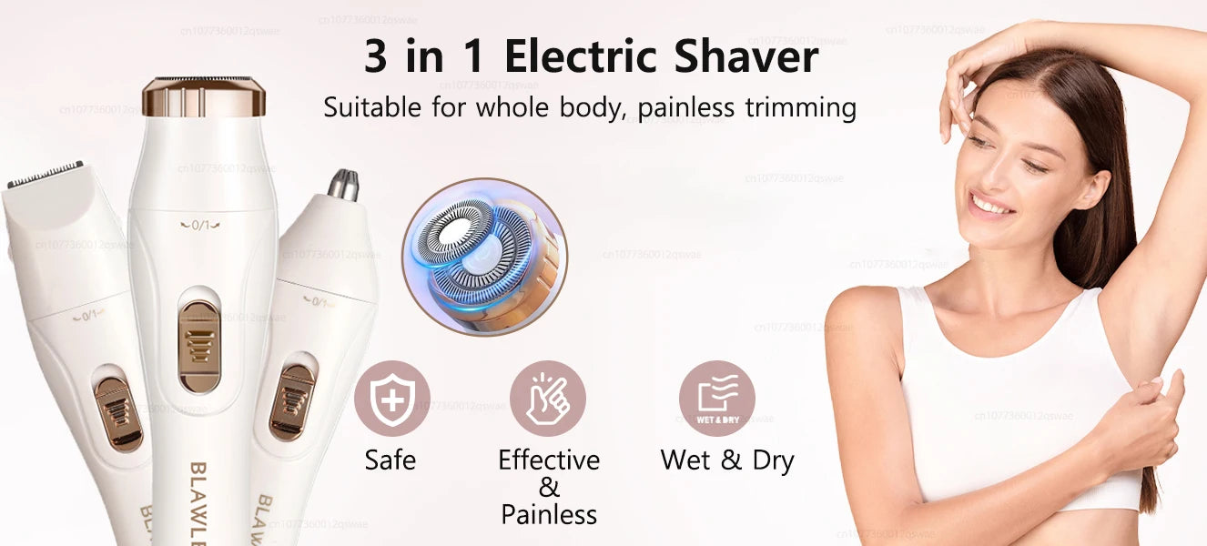 Portable Epilator & Shaver for Women - Painless Hair Removal