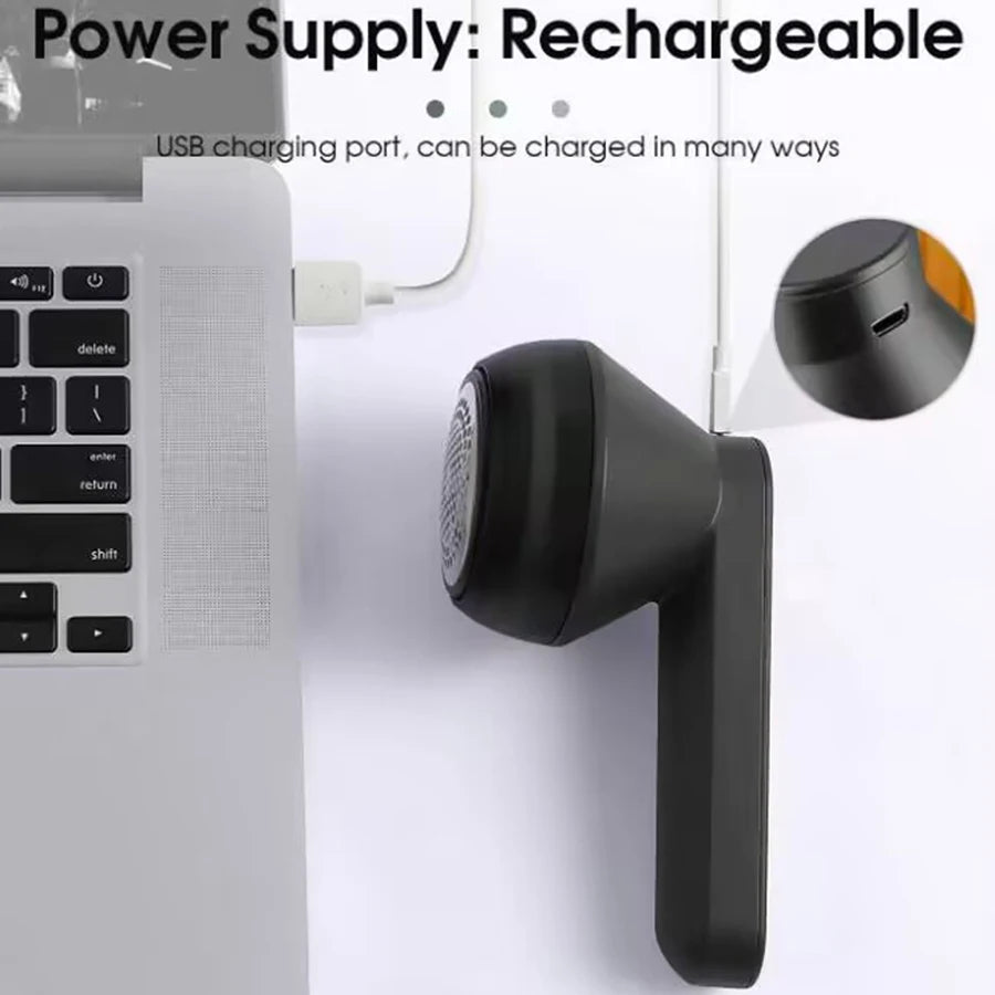 USB Fabric Lint & Hair Ball Trimmer – Portable Clothes Shaver