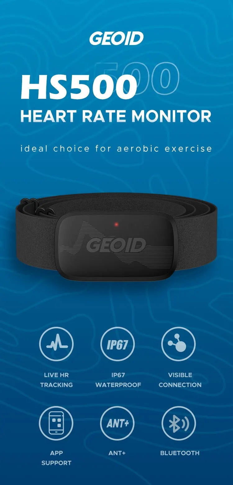 Chest Heart Rate Monitor Strap - Bluetooth ANT+ HS500