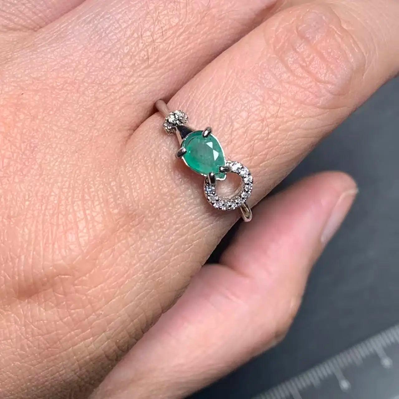 Natural Emerald Adjustable Ring – Multiple Styles Vintage Gemstone Ring for Women